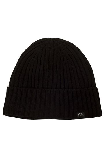 Calvin klein black beanie hotsell