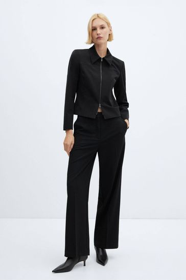Low waist wide leg trousers clearance