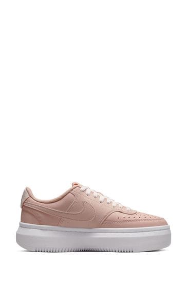 Nike Pink Court Vision Alta Platform Trainers