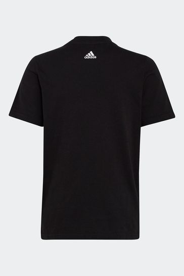 Buy adidas Black Essentials Logo T-Shirt from Linear Next Cotton USA