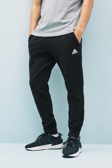adidas Black Sportswear Essentials French Terry Tapered Cuff Joggers