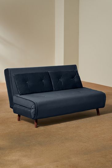 Haru small sofa bed hotsell sapphire blue velvet