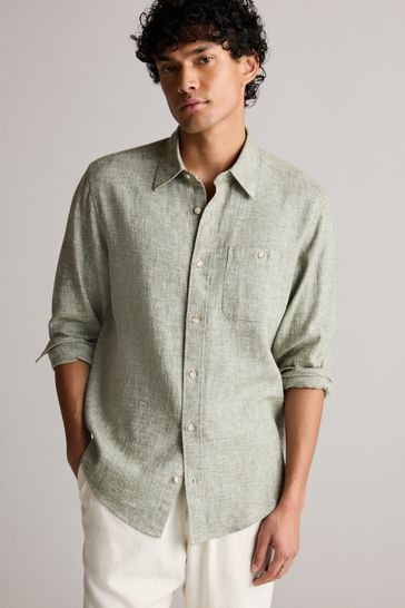 Linen long store sleeve shirt