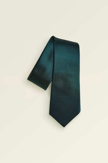 Buy Forest Green Slim Textured Silk Wedding Tie from Next Sweden