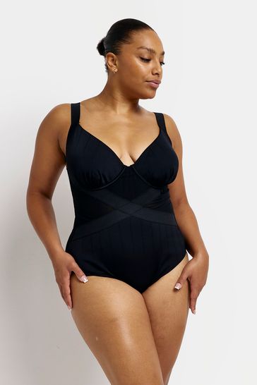 River island black swimming costume discount