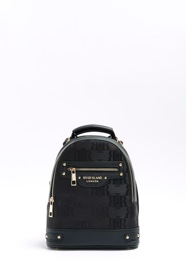 Buy River Island Black Jacquard Mini Backpack from Next Netherlands