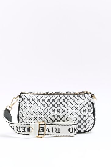 Buy River Island Monogram White Pouch from Next Luxembourg