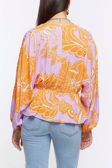 River island discount yellow floral top