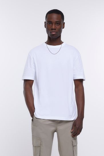 River Island White Regular Fit T-Shirt