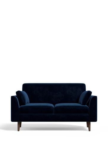 Next navy cheap velvet sofa