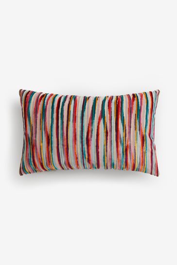 Velvet stripe pillow sales