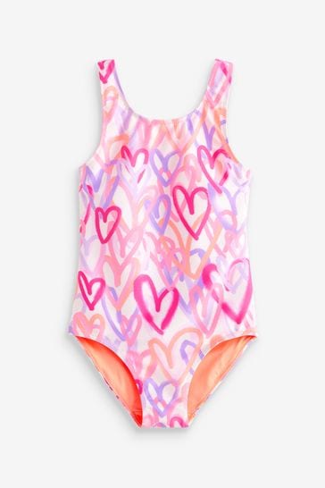 Pink Heart Swimsuit (3-16yrs)