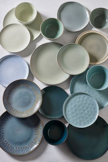 Light store blue dinnerware