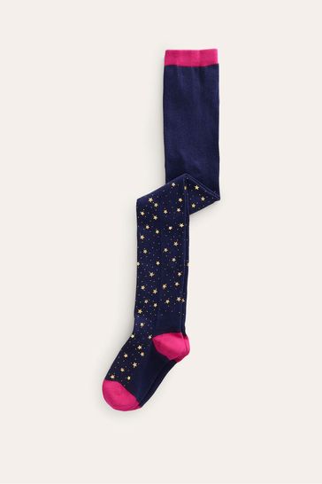 Buy Boden Dark Blue Patterned Tights from Next Luxembourg