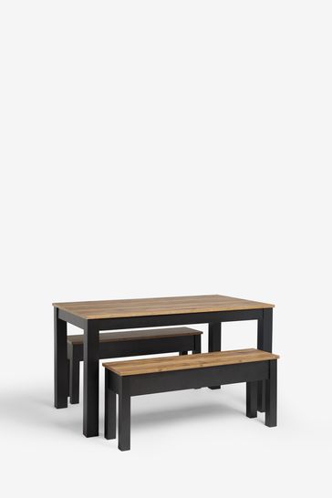 Bronx dining table sales and bench set