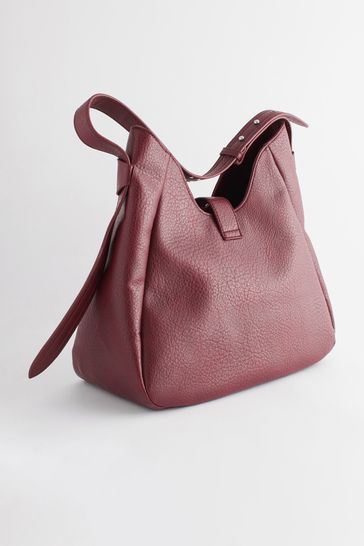 Leather hobo shoulder best sale bags