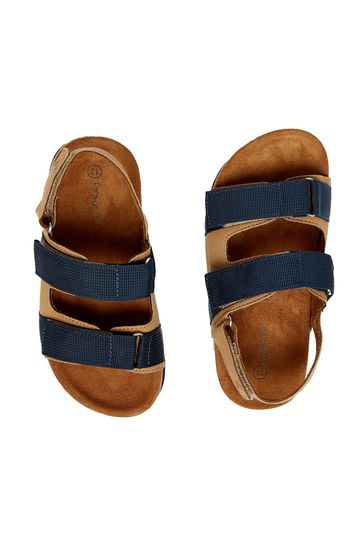Buy Joules Jnr Toby Brown New Touch And Close Strap Sandals from