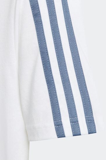 Buy adidas White Sportswear Essentials 3-Stripes Cotton Loose Fit Boyfriend  T-Shirt from Next USA