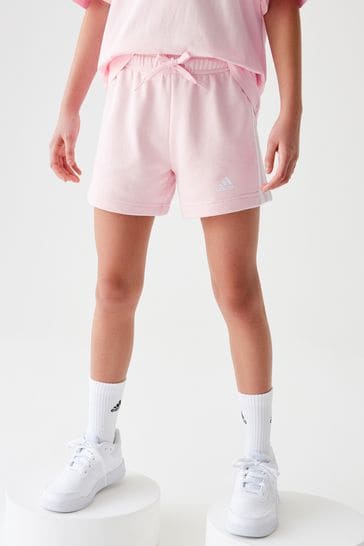adidas Pink Junior Essentials 3-Stripes Shorts