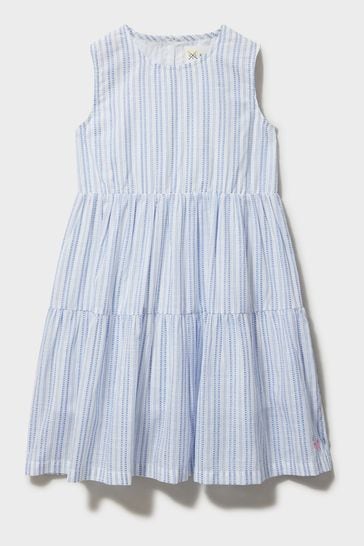 Blue and white deals striped cotton dress