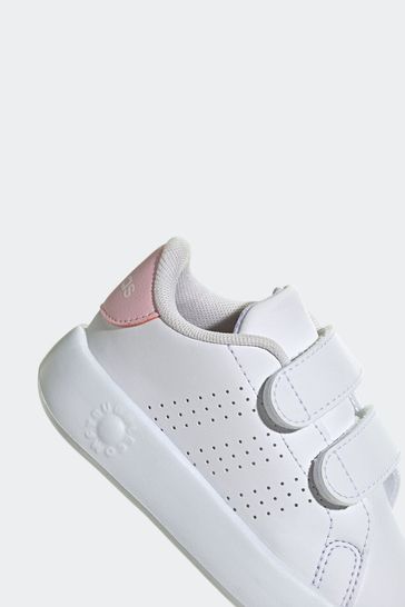 Adidas white pink sales