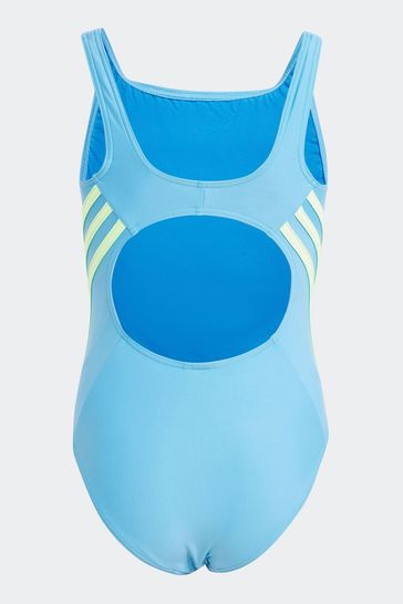 Buy adidas Blue Kids Performance Sportswear 3 Stripes Swimsuit from Next Bahrain