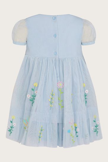 Baby blue embroidered dress shop
