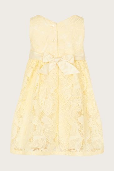 Buy Monsoon Baby Yellow Lace Dress from Next Ireland
