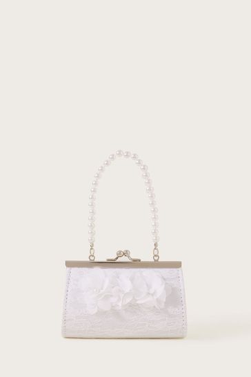 White outlet lace handbag