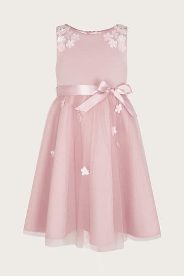Monsoon girls deals pink dress