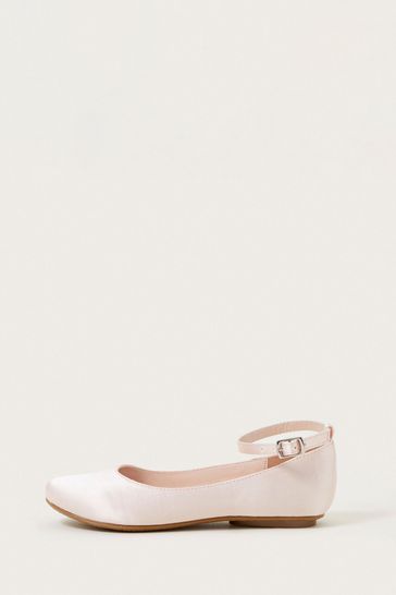 Pink satin ballet discount flats