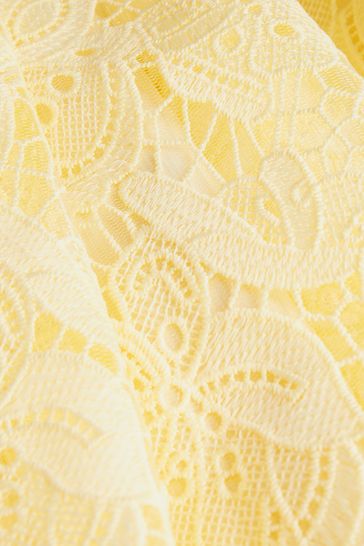 Monsoon yellow lace dress sales