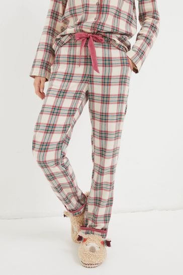 FatFace Natural Eva Woodland Check Pyjama Trousers