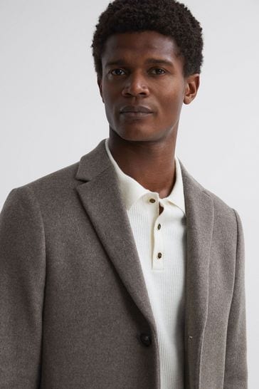 Reiss gable wool epsom coat camel hot sale