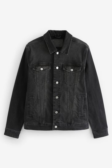 Black denim jacket next deals
