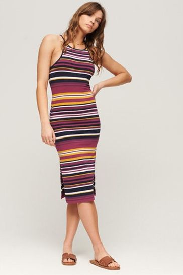 Superdry stripe discount midi dress