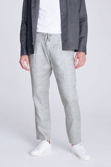 Grey clearance linen joggers