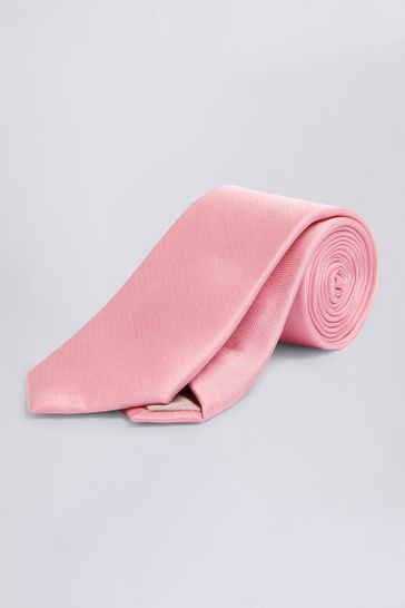 MOSS Pink Oxford Silk Tie