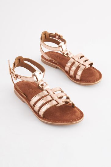 Buy Rose Gold Leather Gladiator Sandals from Next United Arab Emirates