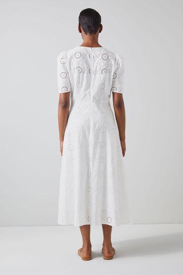 Next white best sale broderie anglaise dress