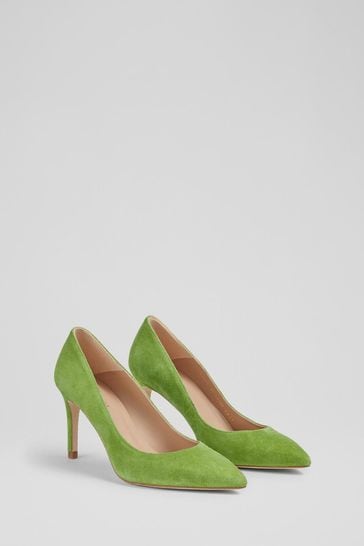 Green suede court shoes discount