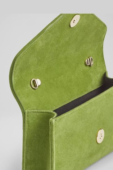 Green suede clutch bag cheap