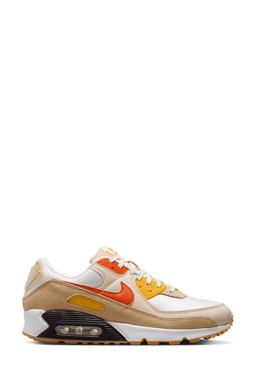Nike white and orange trainers discount
