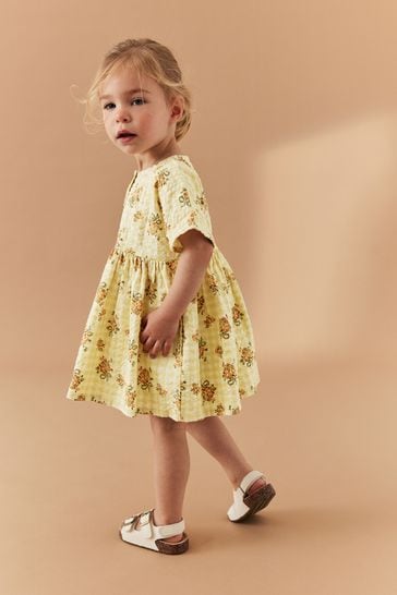 Next yellow discount gingham dress