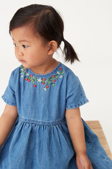 Next baby shop denim dress