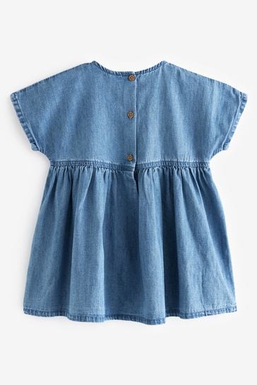 Buy Blue Denim 100 Cotton Embroidered Dress 3mths 8yrs from Next USA