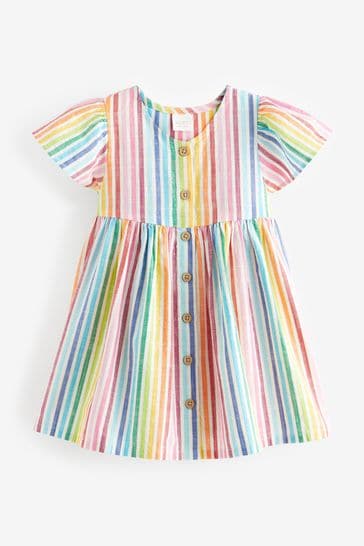 Buy Rainbow Stripe Cotton Dress 3mths 8yrs from Next Singapore
