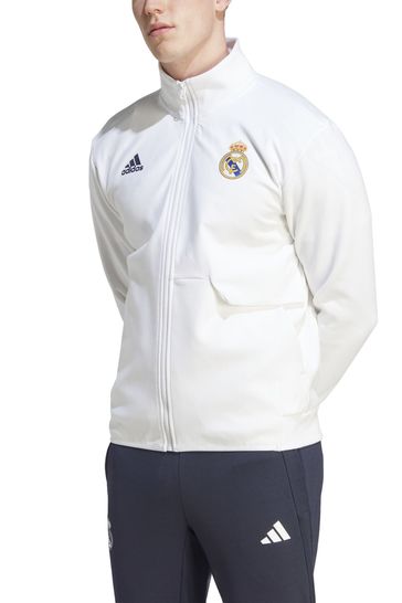 adidas White Real Madrid Anthem Jacket