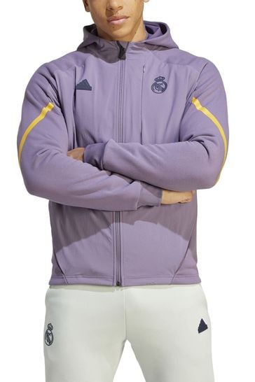 Sudadera con capucha violeta Real Madrid D4GMD Travel de adidas