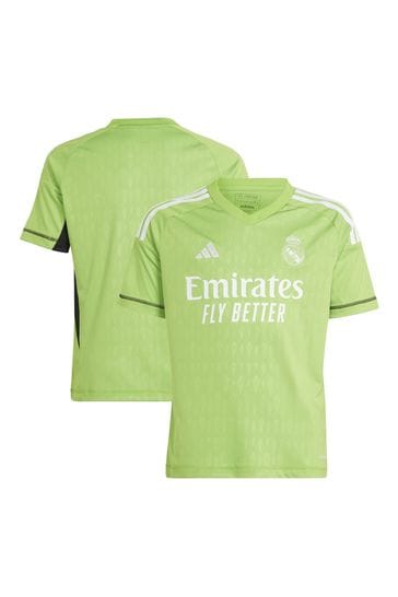 adidas Green Real Madrid Home Goalkeeper Shirt Kids